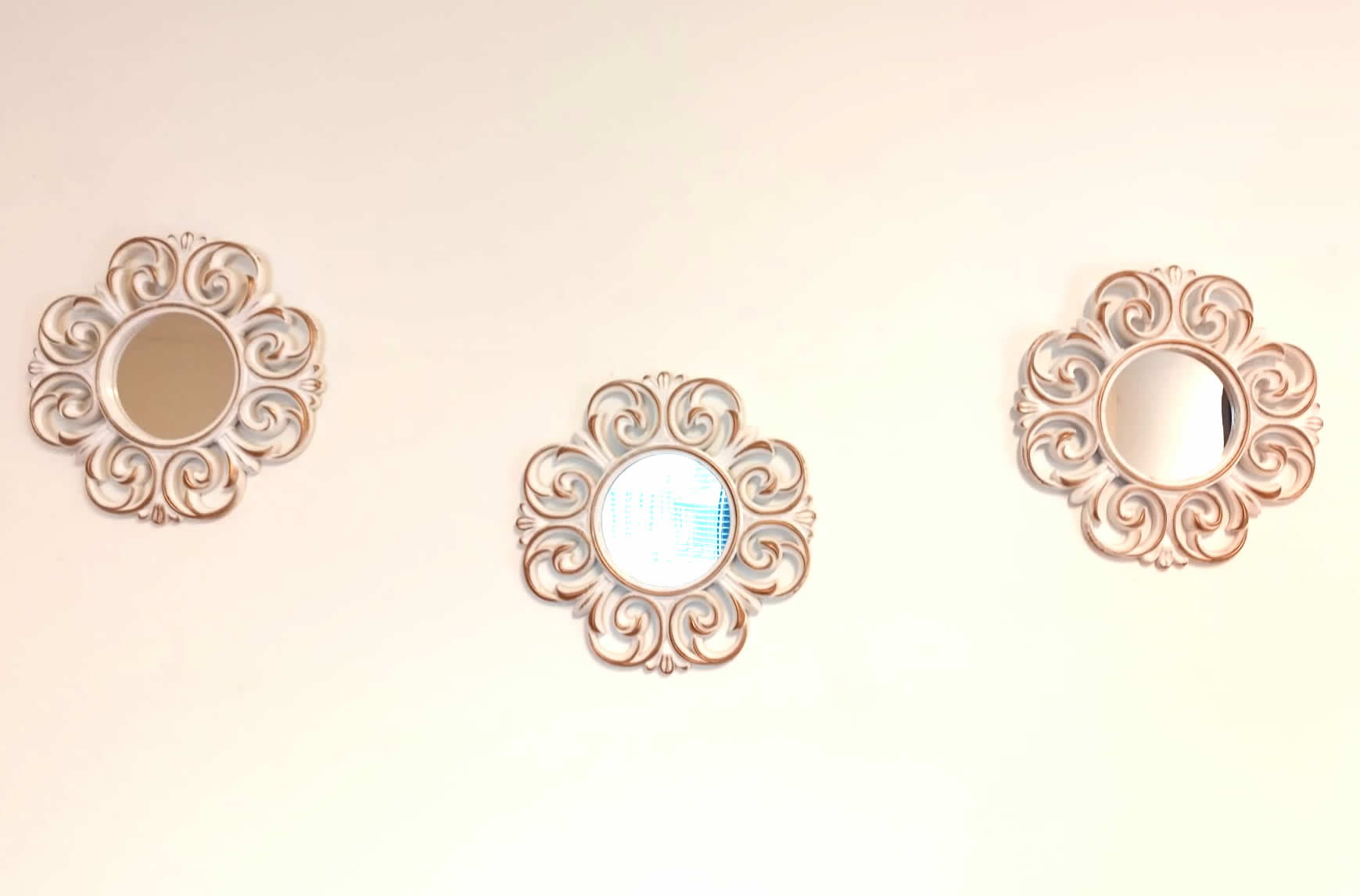 Seinäpeili Vintage 3 kpl setti kulta 25.4x 25.4cm , 25.4x 25.4cm , 25.4x 25.4cm - Image 4