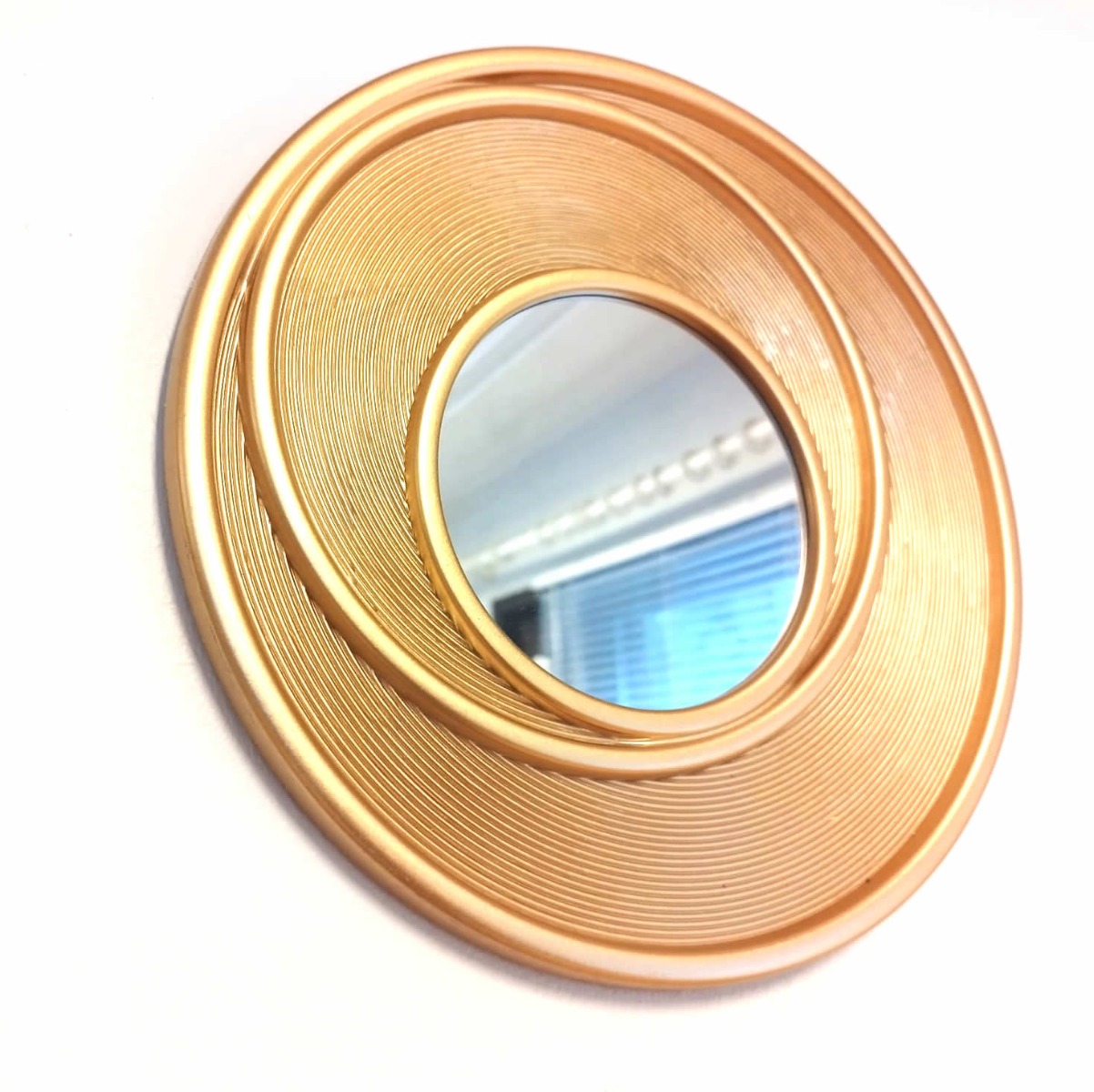 Seinäkello Vivid 3 kpl setti, 1 kello+2 peilit kulta 25x 25cm , 25x 25cm , 25x 25cm - Image 3