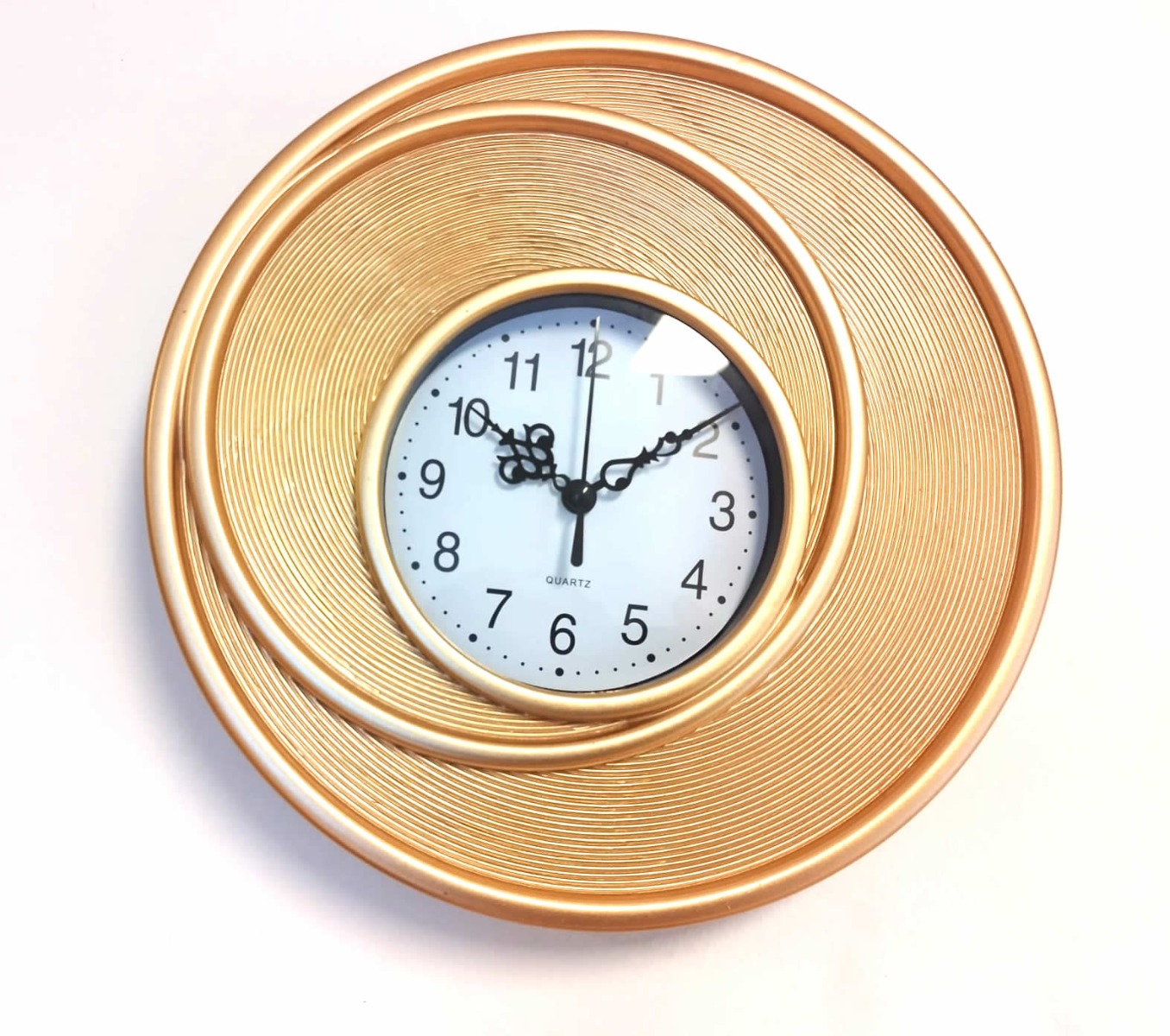 Seinäkello Vivid 3 kpl setti, 1 kello+2 peilit kulta 25x 25cm , 25x 25cm , 25x 25cm - Image 4