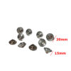 Verhoilukristallinappi 20x15mm metallipohjalla, 10 kappaleen sarja - Image 3